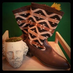 Knit patterned boots